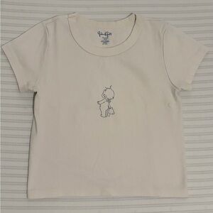 Brandy Melville Cream Short Sleeve Tee